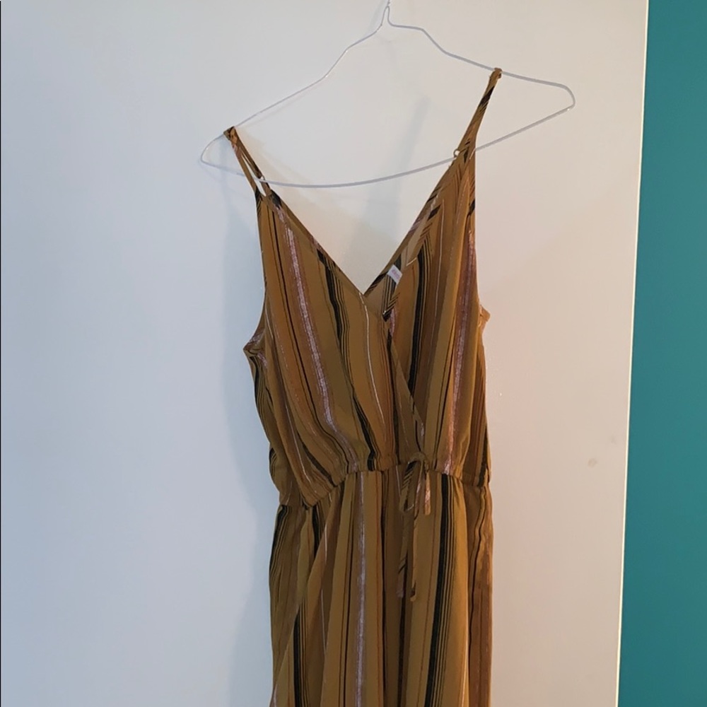 Yellow striped jumpsuit
